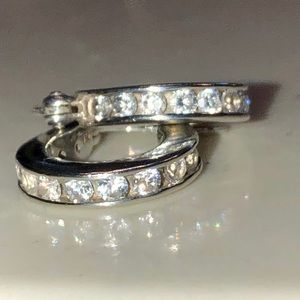 Brilliant CZ Sterling Silver Earrings